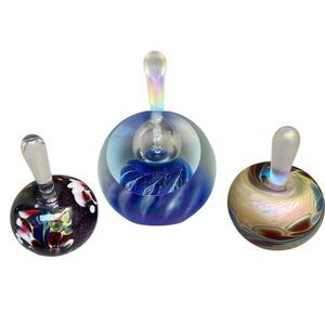 Maytum Studio Signed, Art, Glass Perfume Bottle Lot- 3